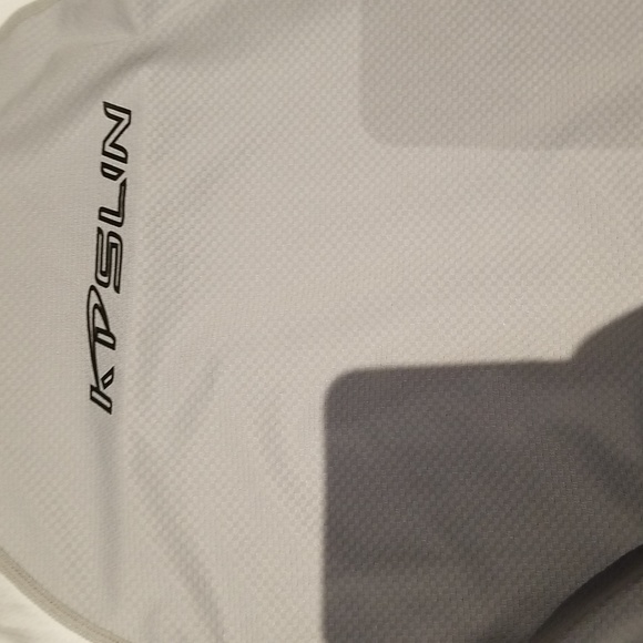 KPSlin white hooded running top w/ back zipper sz M EUC - Picture 3 of 8